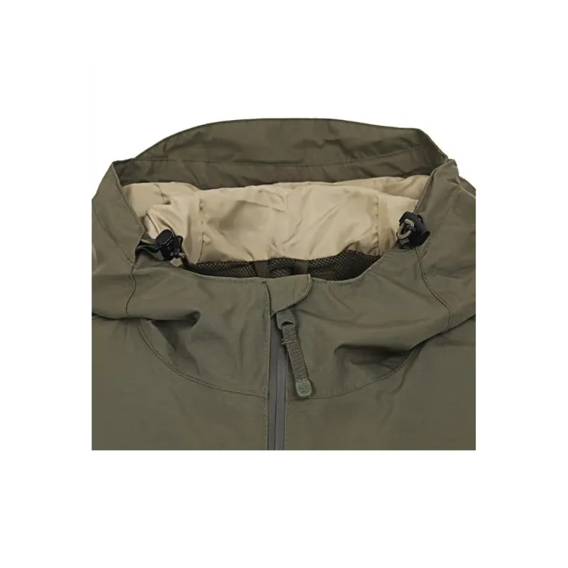 Timberland Water-Resistant Windproof Breathable Windbreaker Jacket Men's Army Green/Grass Yellow-4