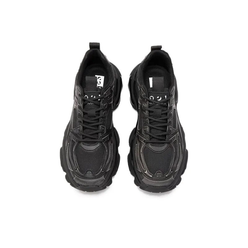 JOSINY Interstellar Odyssey Wear Resistant Height Increasing Low Top Chunky Sneakers Men's Black-3