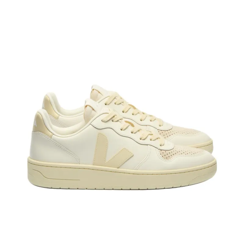 VEJA V 10 Low Top Skateboard Shoes Unisex Beige Yellow-1