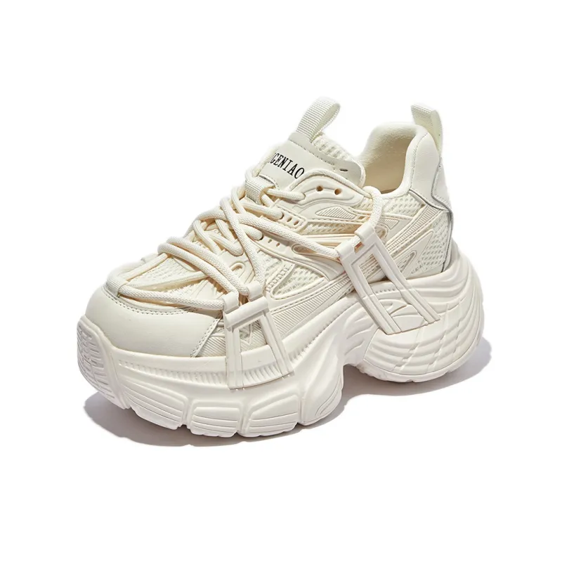 Egger Bird Slip Resistant Cushioning Lightweight Height Increasing Low Top Chunky Sneakers Women's-0