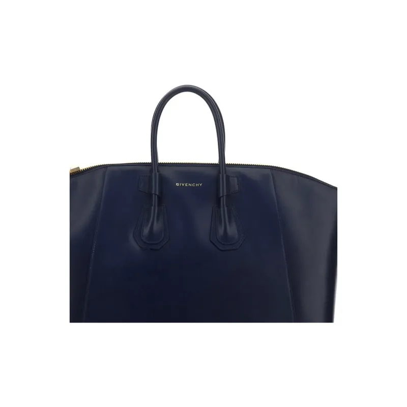 Givenchy Antigona Smooth Calf Leather Sports Bag Shoulder Bag Crossbody Bag Handbag Medium Size Women's Dark Blue-3