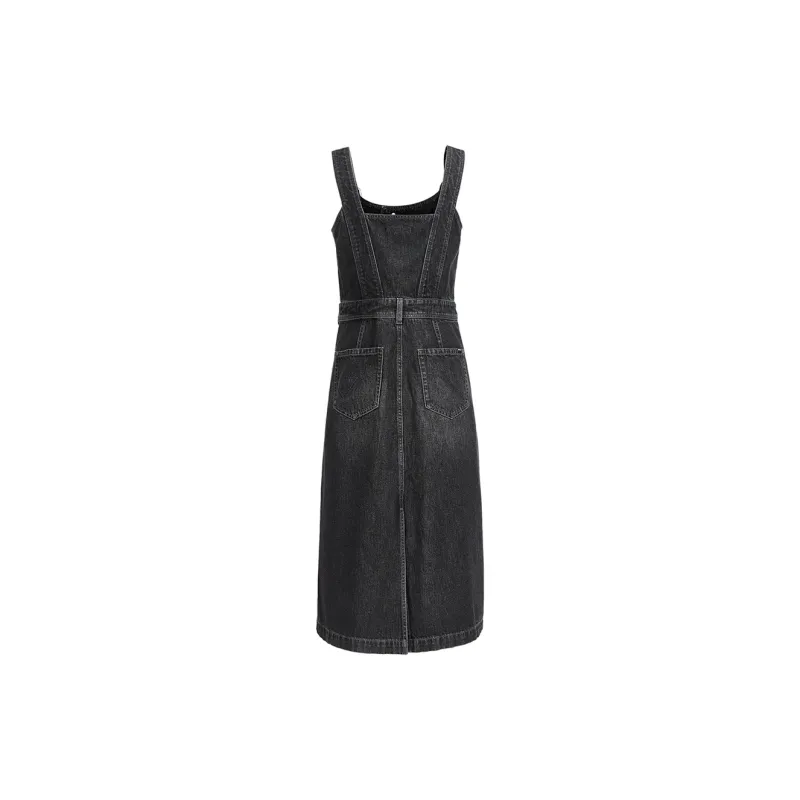 ONLY Slip Dresses Women's Dark Denim Gray-1