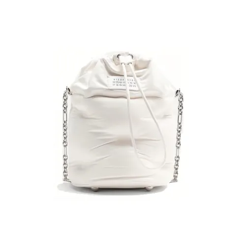 Maison Margiela Glam Slam Sheepskin Pillow Bag, Bucket Bag, Crossbody Bag, Shoulder Bag Women's White