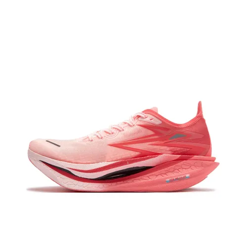361° Flame 4 Cushioned Slip Resistant Abrasion Resistant Low Top Carbon Plate Training Running Shoes Unisex Heart Pink