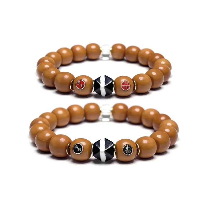 MOUNTAINS AND MANS Monkey Head Walnut Bracelets Unisex-7