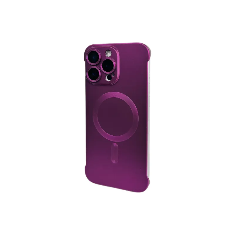 Wei Xin Acrylic Material Magnetic Bezel less Phone Cases Compatible With IPhone 16/15 Pro Max/Apple 13/14 Pro/Max-14