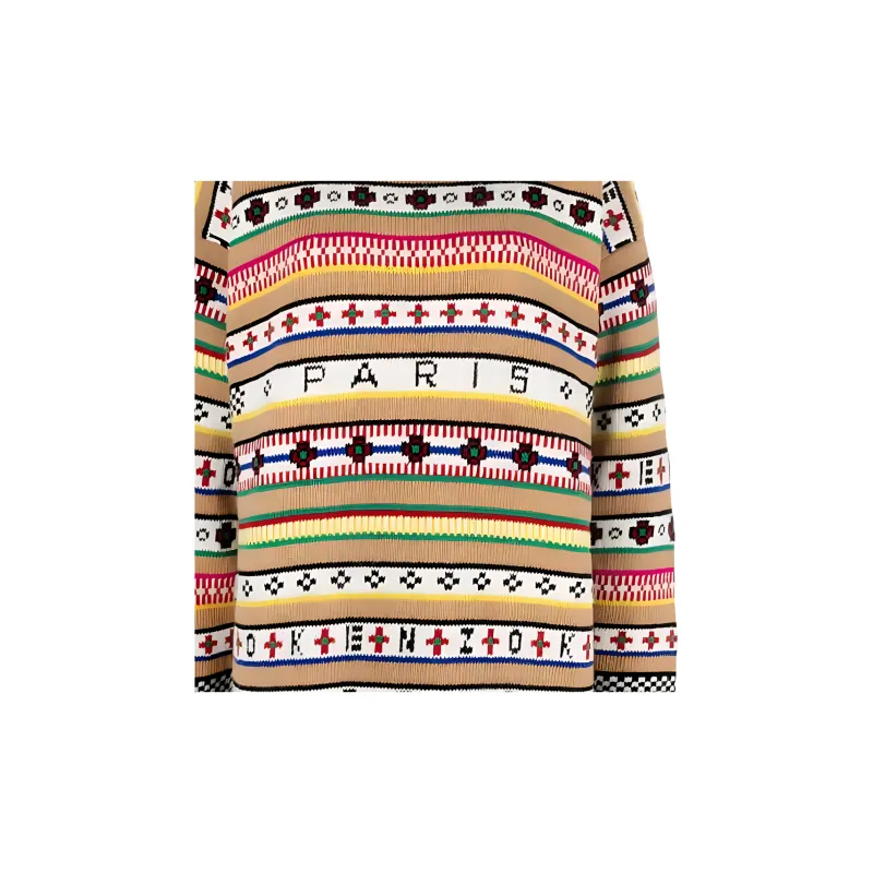 KENZO Intarsia knit Jumper Dress-4