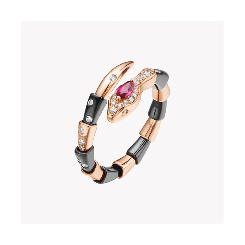 CC KAMEI 18K Gold Diamond Ruby Rings Women's-2