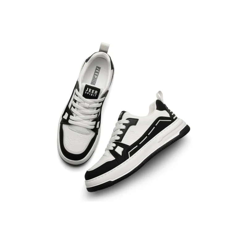 JEEP SPIRIT Low Top Skateboard Shoes Men's Polar White-4