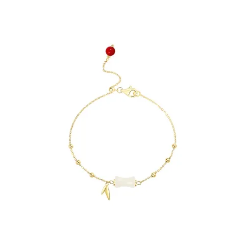 Lao Feng Xiang Hetian Jade Bracelets White Jade/Pale Greenish White Jade Women's