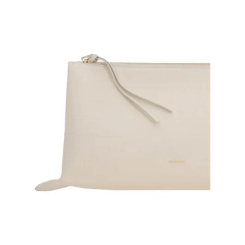 JIL SANDER Leather Patchwork Calfskin Shoulder Bag Regular Women's White-4