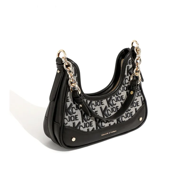 Pivsnu Synthetic Leather Shoulder Bag Women's Black-2
