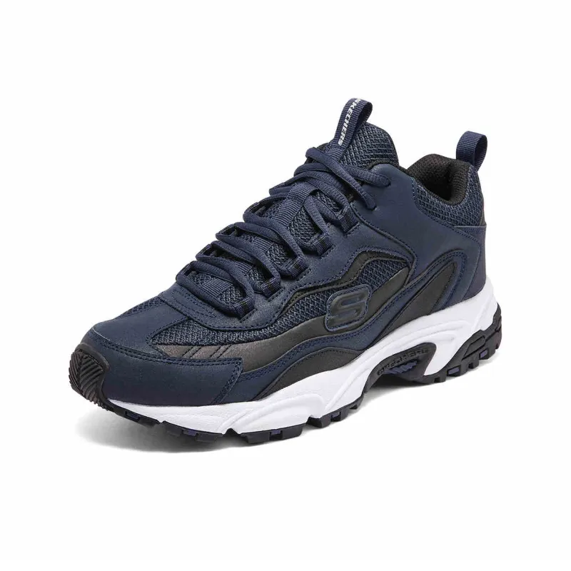 Skechers DLITES Shock Absorbers With Slip Resistant And Abrasion Resistant Properties Low Top Hiking Shoes Men's Black-1