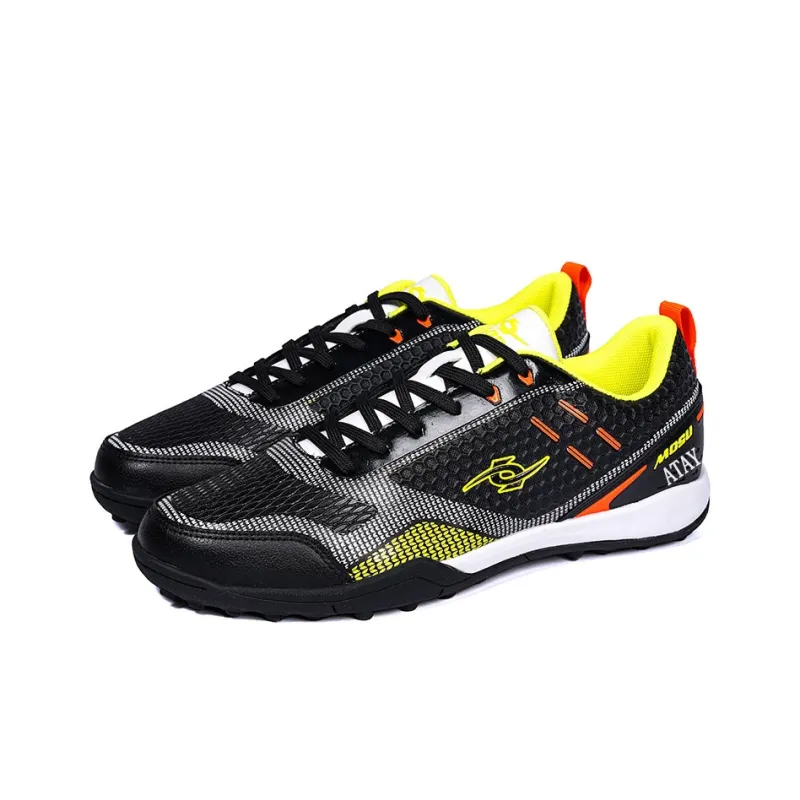 ATAY Soccer Shoes Men Low Top White Gold/Red/Black Neon Yellow/Dark Blue Neon Yellow-12