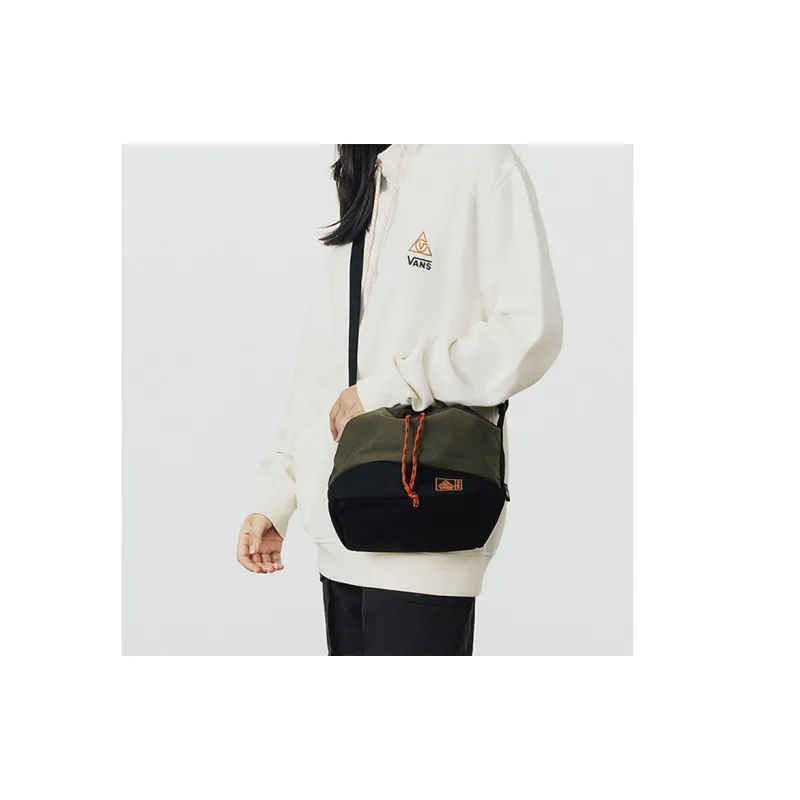 Vans Nylon Handbag With Drawstring Closure Crossbody Bag Shoulder Bag Regular Unisex Avocado Green-4