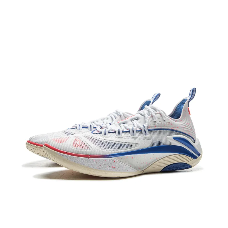 LiNing Cushioned Slip-Resistant Breathable Rebound Low-Top Outdoor Performance Basketball Shoes Men's Standard White-2