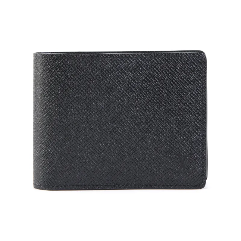 LOUIS VUITTON Multiple Wallet 3 Card Slot Taiga Black-1