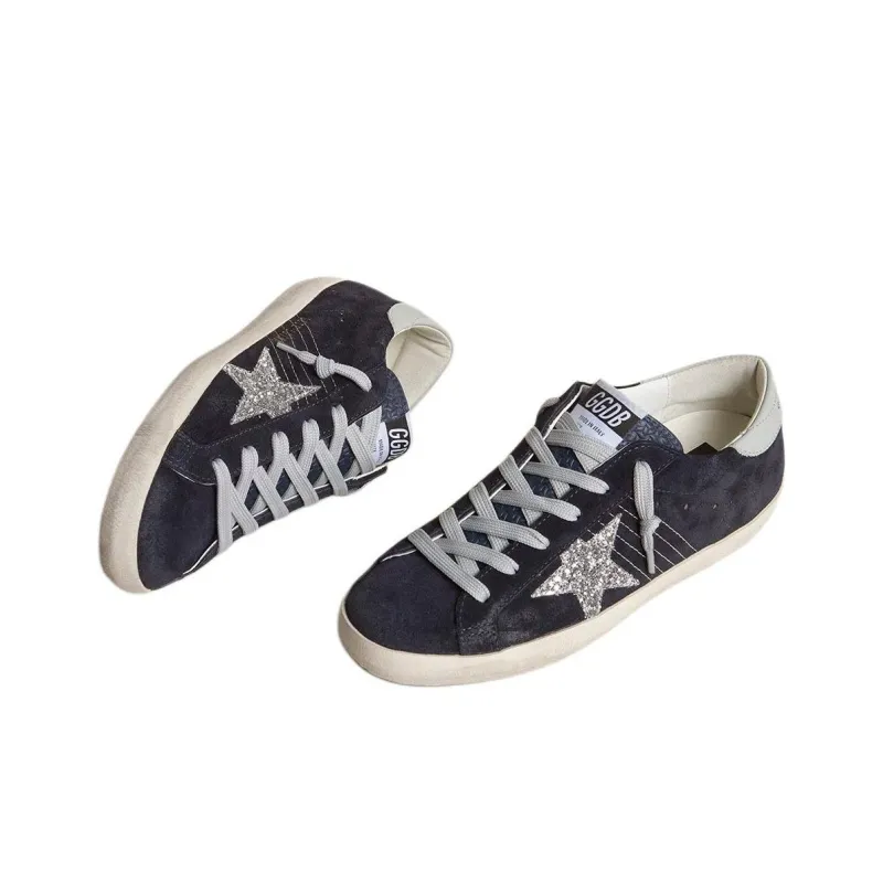 Golden Goose Super Star Low Top Skateboard Shoes Women's Dark Blue-2