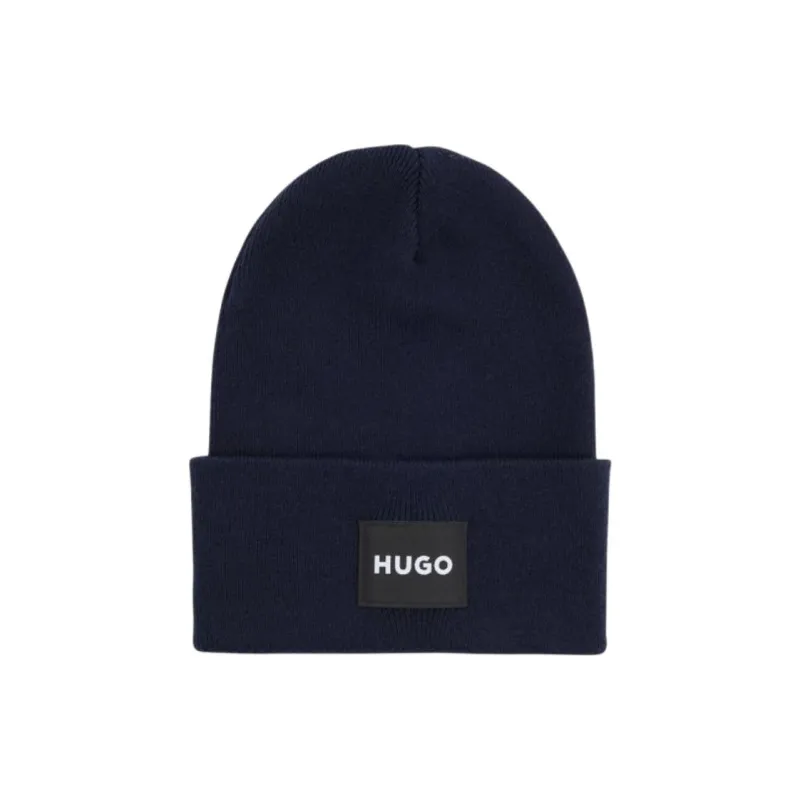 HUGO BOSS Cotton Beanies Men's Dark Blue-0