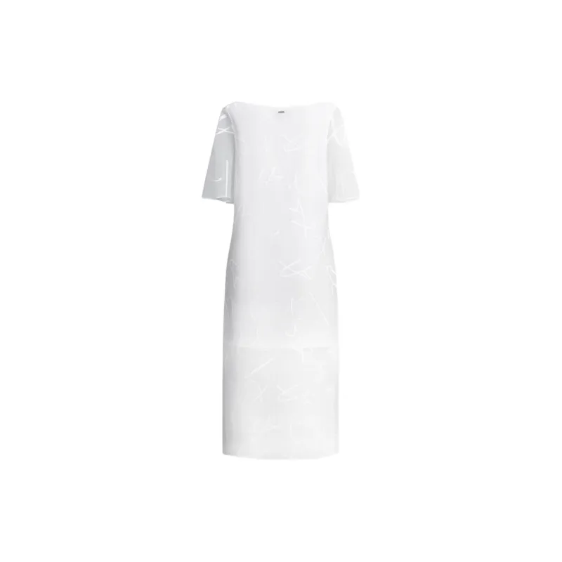 ARMANI EXCHANGEAE SS23 Short Sleeved Dress Women's White-1
