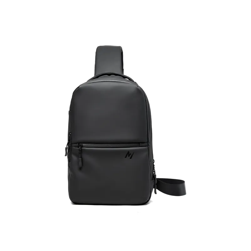 MOYYI PVC Crossbody Bag Men's Black-1