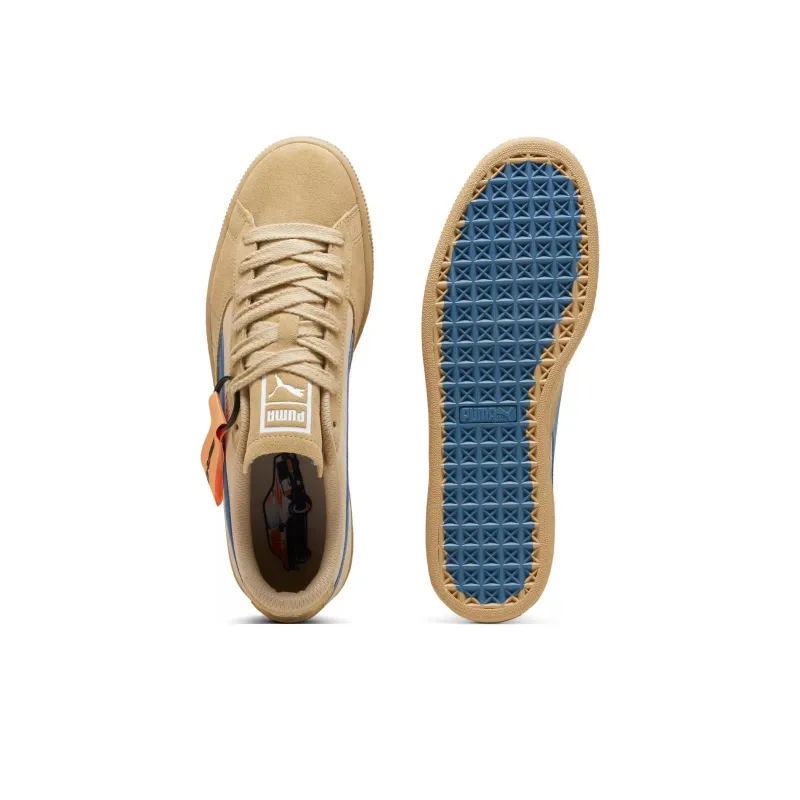 SUEDE x PUMA Mercedes AMG Petronas Motorsport Anti Slip Wear Resistant Low Top Skateboard Shoes Men's Brown-3