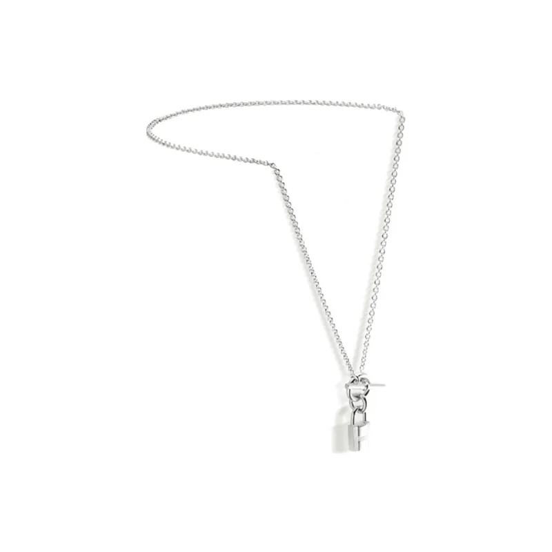 HERMES 925 Sterling Silver Necklaces Unisex Silver-0