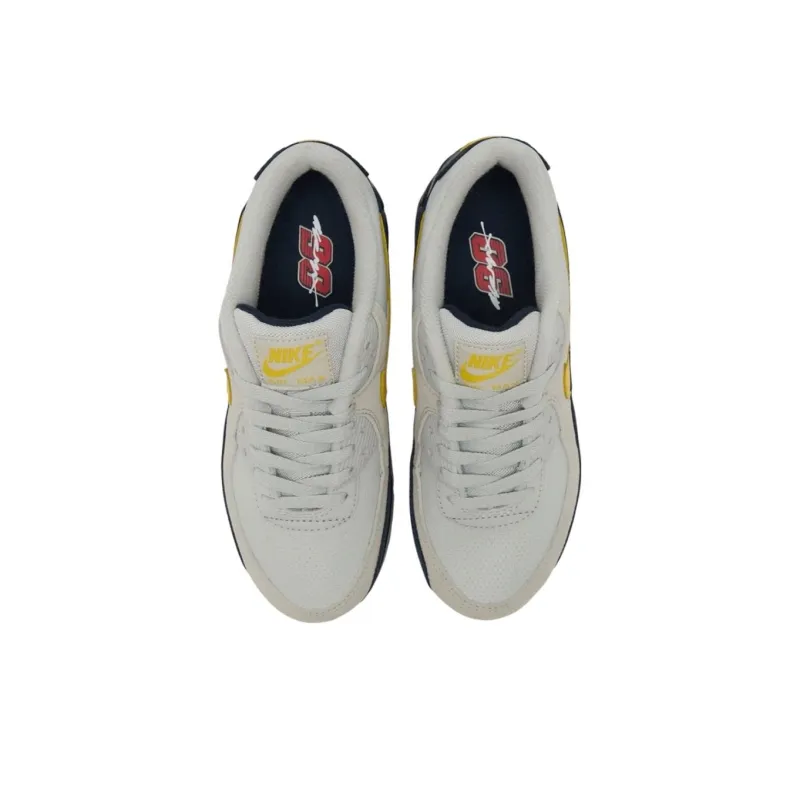 Nike Air Max 90 Anti Slip Wear Resistant Low Top Casual Running Shoes Unisex Gray Black-2