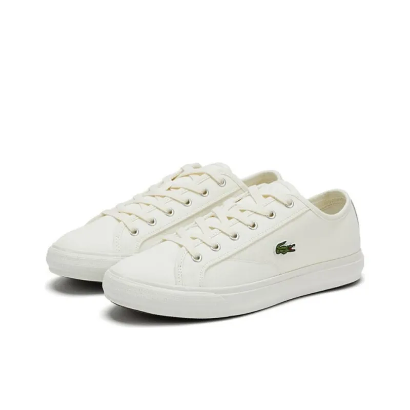 LACOSTE Low Top Canvas Shoes Men's Ecru-2