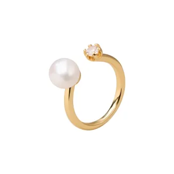 SEATINE Freshwater Pearl Ring Open Ended Women's