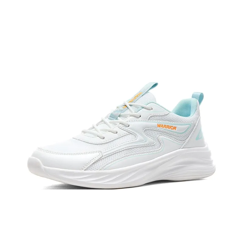 Warrior Rebound Abrasion Resistant Lightweight Breathable Slip Resistant Low Top Casual Running Shoes Men's White Teal-1