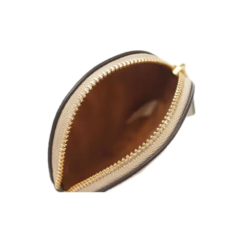COACH PVC Clutch Coin Purse Women's Monogram Light Brown-2