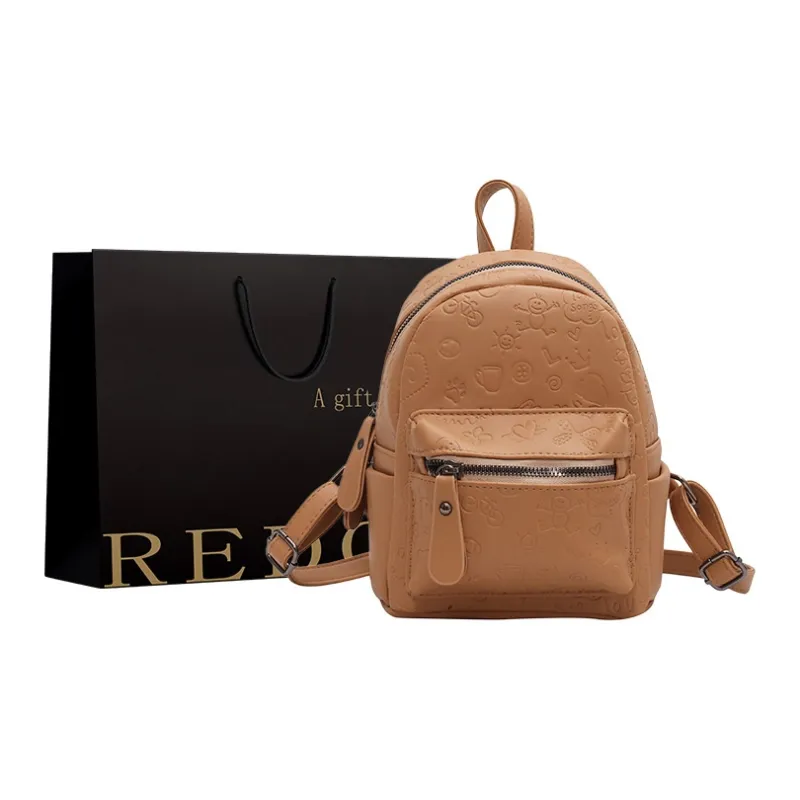 REDOO PU Backpack Women's Ecru/Black/Khaki-7