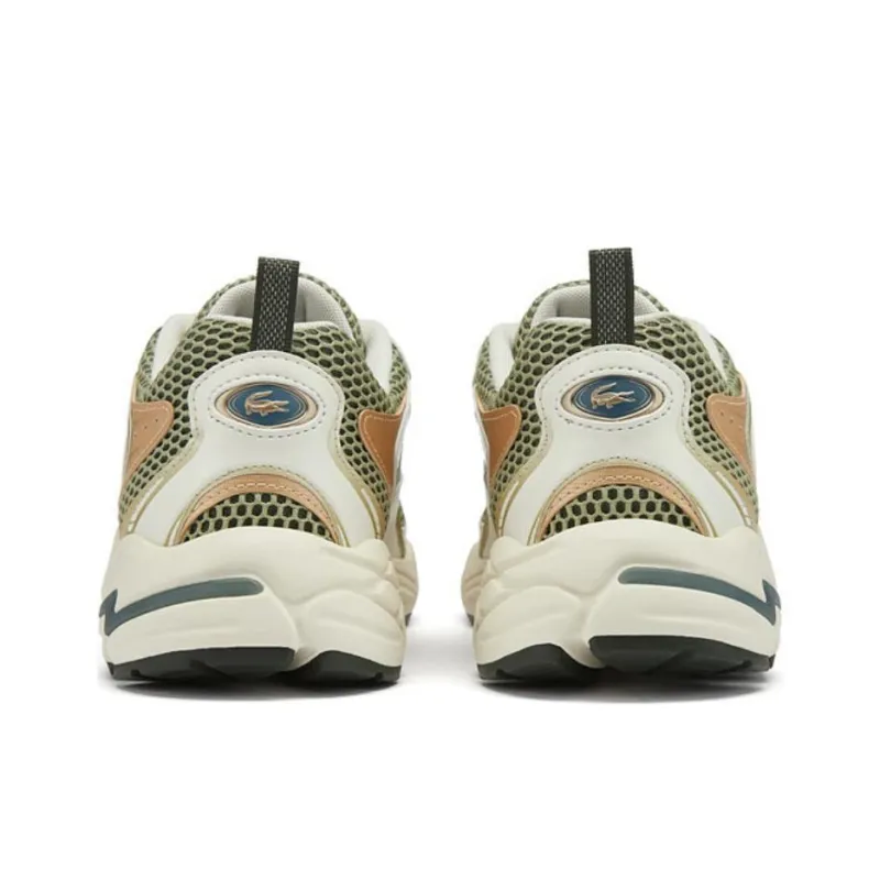 LACOSTE Low Top Casual Shoes Men's Beige Green-3