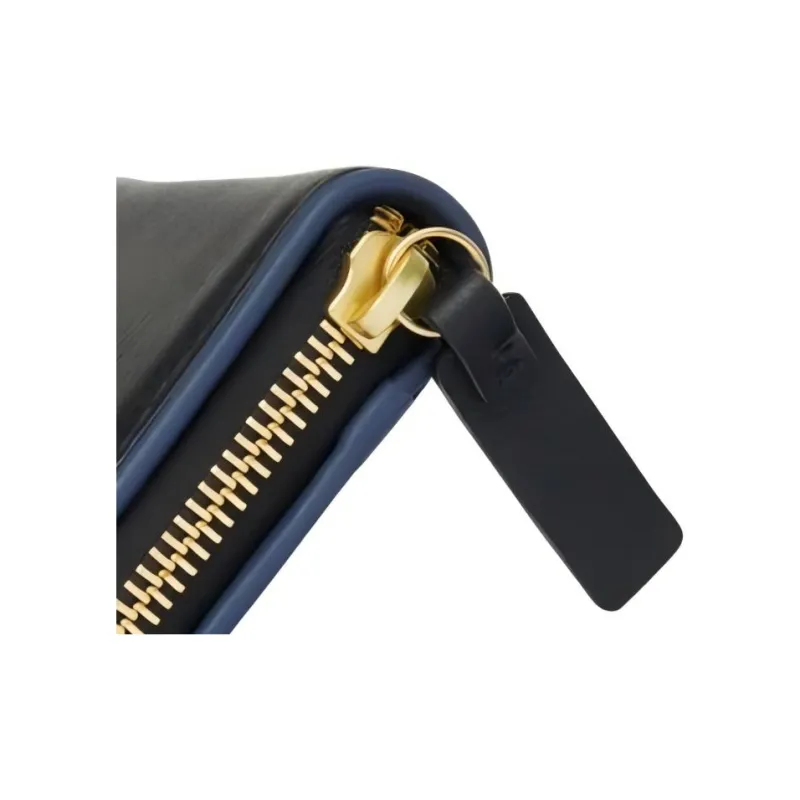 INES DE LA FRESSANGE Calfskin Wallet Women's Black-3