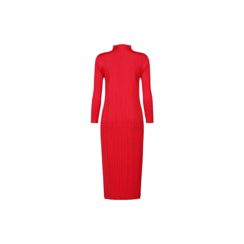 PLEATS PLEASE ISSEY MIYAKE FW24 Long-Sleeved Dresses Women's Red-1