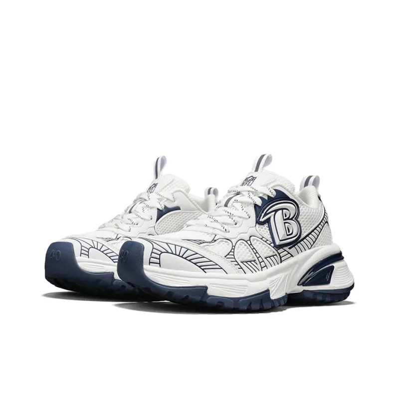 NFL Ultra S Chunky Sneakers Unisex Low Top White Blue-2