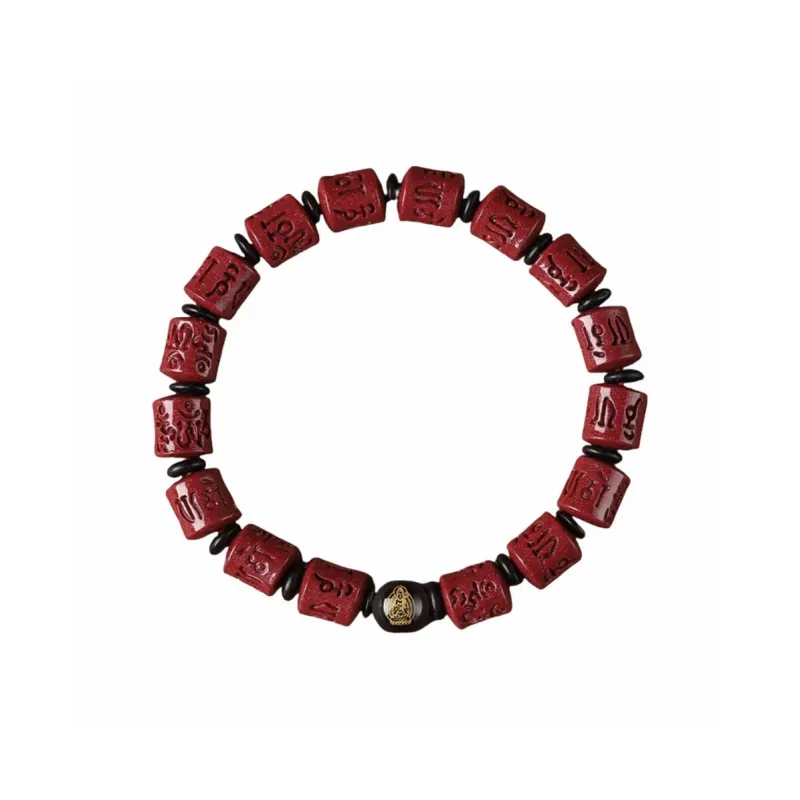 ZUIWENGLANGYASHANWENCHUANG Cinnabar Bracelets Unisex-7