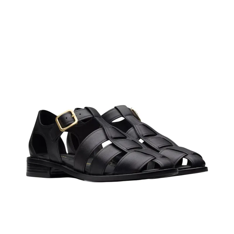 Clarks Hana Sun Roman Sandals 3.5cm Women's Black-2