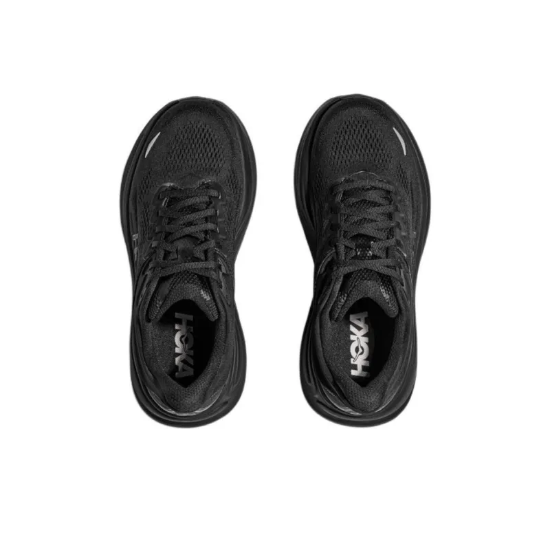 HOKA ONE ONE Bondi 9 Anti Slip Wear Resistant Low Top Casual Running Shoes Men's Black-2