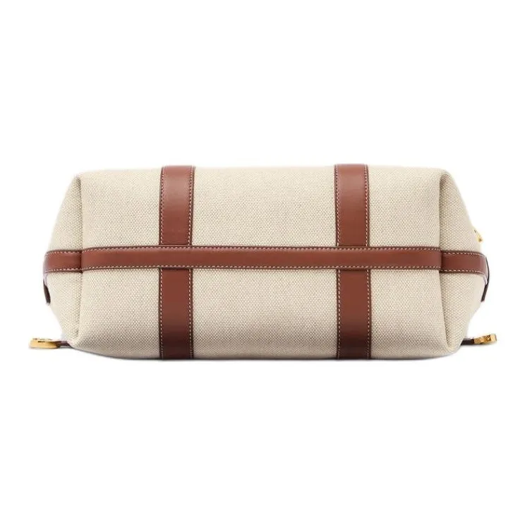 Loro Piana Ghiera Cotton Handbag Trumpets Women's Beige-3