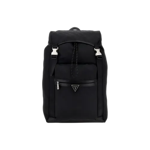 GUESS Canvas Backpack Large Size Men's Black