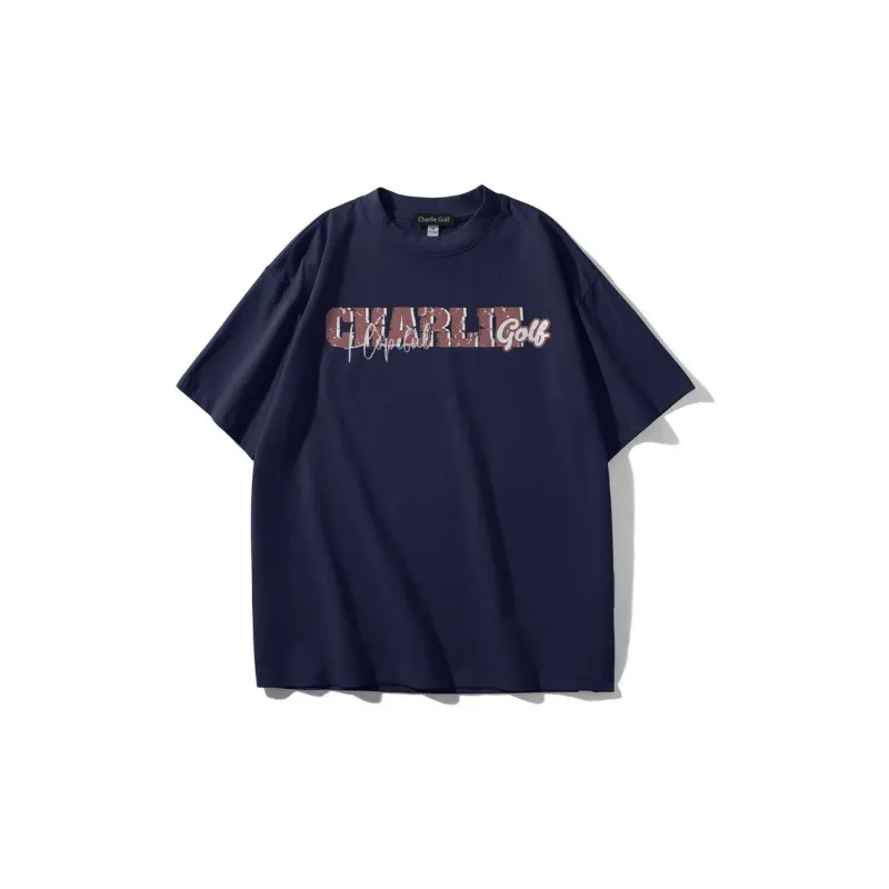 CHARLIE GOLF T-Shirt Unisex Navy Blue-1