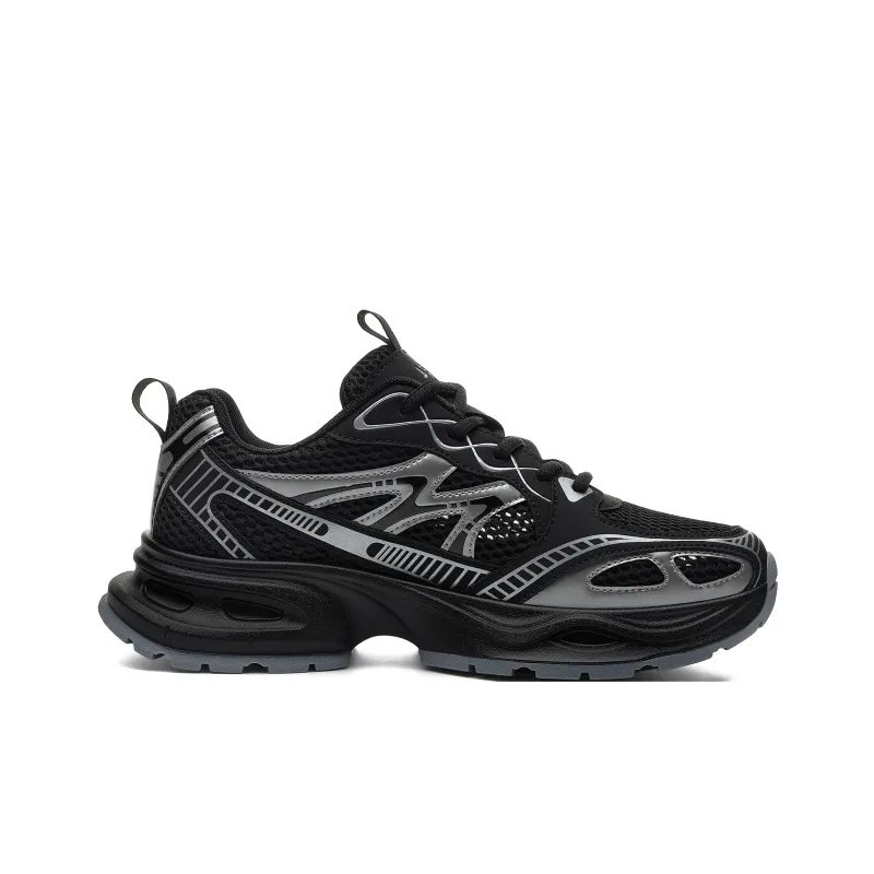 JEEP SPIRIT Height Increasing Lightweight Slip Resistant Low Top Chunky Sneakers Men's Graphite Silver-1