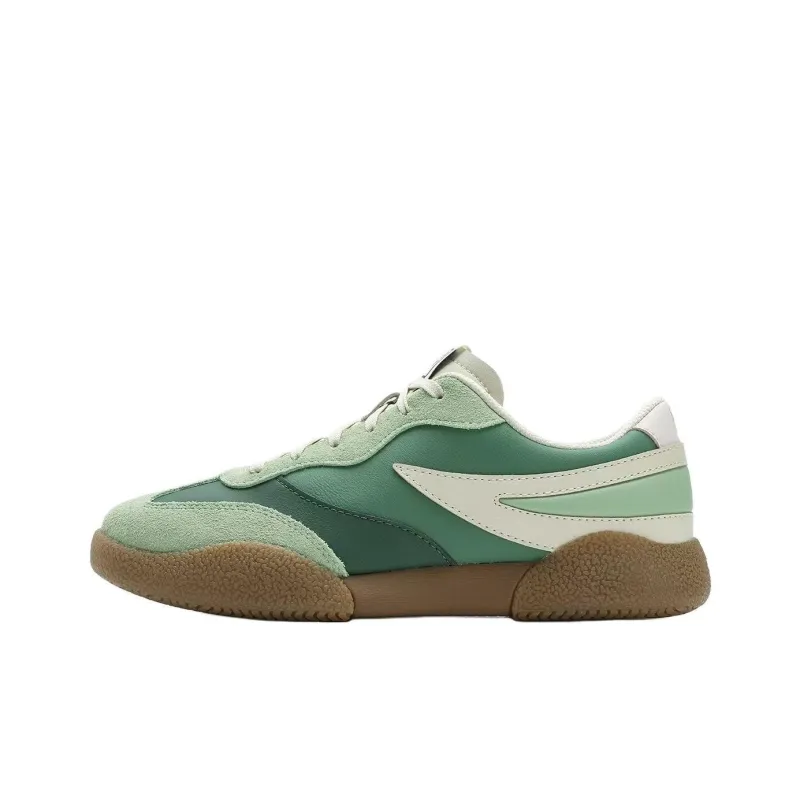 FILA PENGUIN Shoes Anti Slip Wear Resistant Low Top Skateboard Shoes Women's Green-0