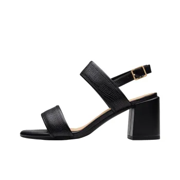 Clarks Ezoria Sling Strap Sandals 7cm Women's Black