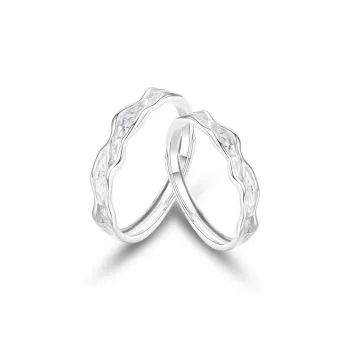 BAX Adjustable Love Confession S999 Fine Silver Couple Rings Ring Unisex