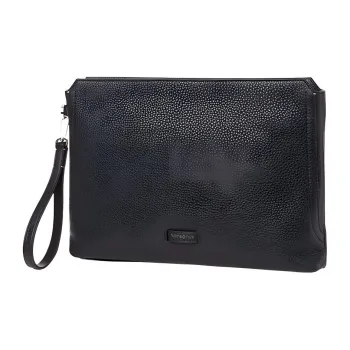 SAMSONITE Genuine Leather Clutch Regular Men's Black