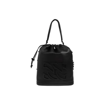 Casadei Calfskin Bucket Bag Handbag Women's Black