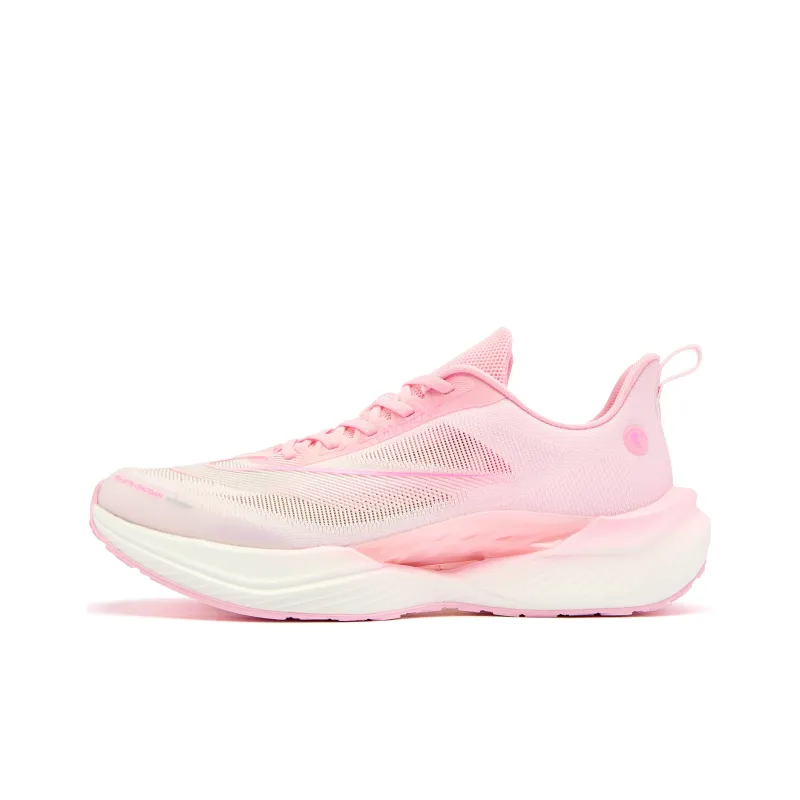 QIAODAN Cushioning Anti Slip And Wear Resistant Low Top Casual Running Shoes Women's Jordan White Cherry Blossom Pink-0